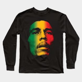 Bob Marley Face Long Sleeve T-Shirt